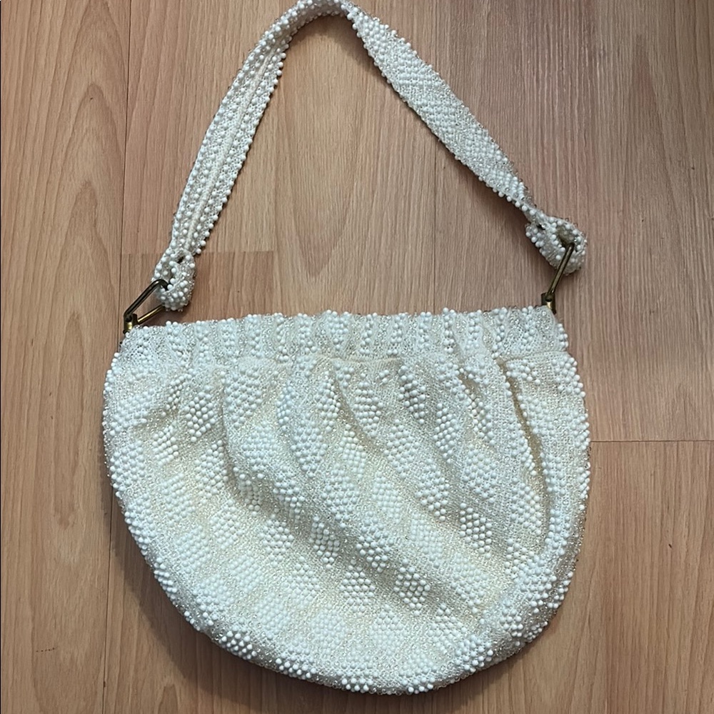 Vintage beaded flex framed purse 1960s
